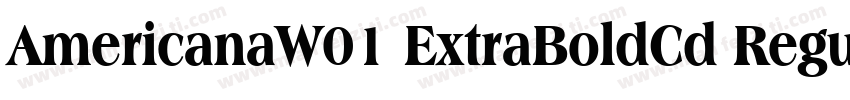 AmericanaW01 ExtraBoldCd Regular字体转换